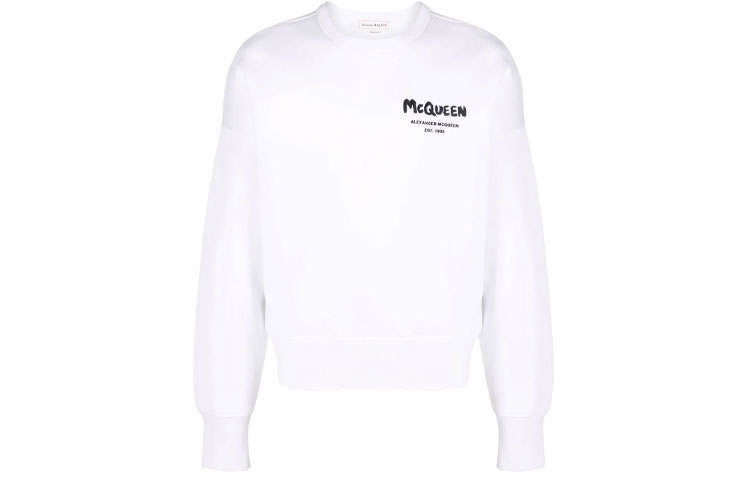 Alexander McQueen Grafitti Logo Printed Crewneck Sweatshirt