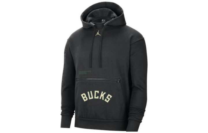 Nike Jordan Nba Milwaukee Bucks Courtside Statement Edition Fleece Hoodie