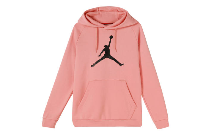 Jordan Jordan Men's Large Logo Print Pullover Hoodie 'Quartz Pink'