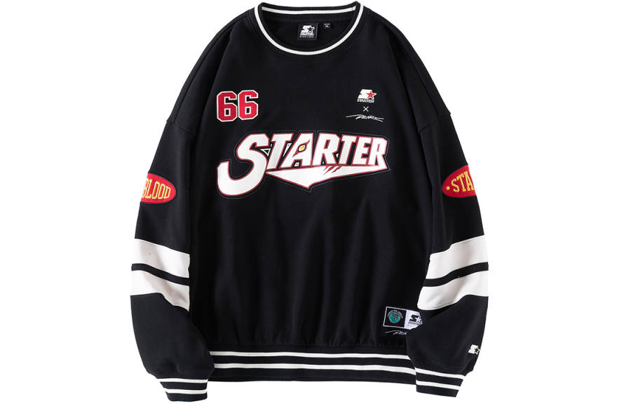STARTER STARTER Sweatshirts Unisex Black Crew Neck Moderate Regular