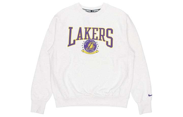 Nike Nike X NBA Sweatshirts Men's Gray White Crew Neck Thickened Regular