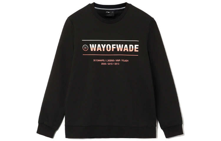Li-Ning Li Ning Wade Collection Sweatshirts Men's Black Crew Neck Moderate Regular