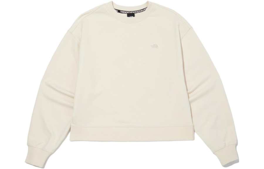 THE NORTH FACE Sweatshirts Unisex Cream White Crew Neck Moderate Other