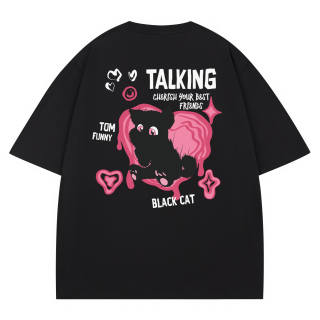 TALKING TOM T Shirts Unisex Crew Neck Moderate Straight Fit