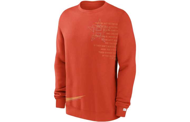 Nike Nike Sweatshirts Men's Orange Crew Neck Moderate Regular