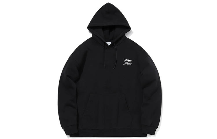 Li-Ning Li Ning Sports Fashion Collection Sweatshirts Unisex Black Hooded Thickened Regular