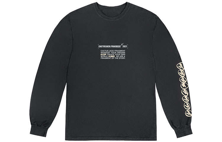 Travis Scott Cactus Jack For Fragment Logo L/S T-shirt
