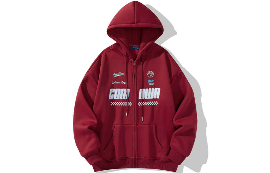 COMOWA Sweatshirts Unisex Hooded Thickened Cardigan