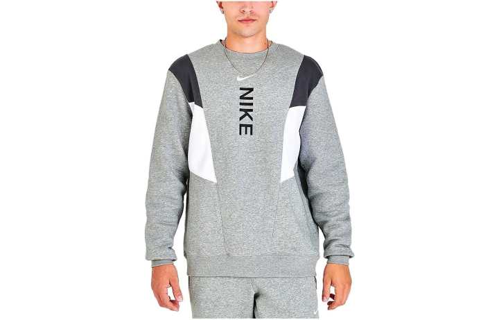 Nike Nike Sweatshirts Men's Light Gray Crew Neck Moderate Regular