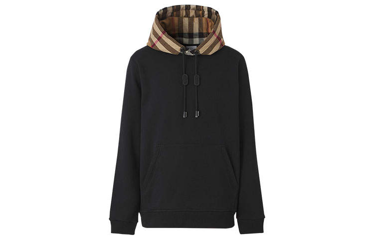 Burberry Hoodie With Check Hood