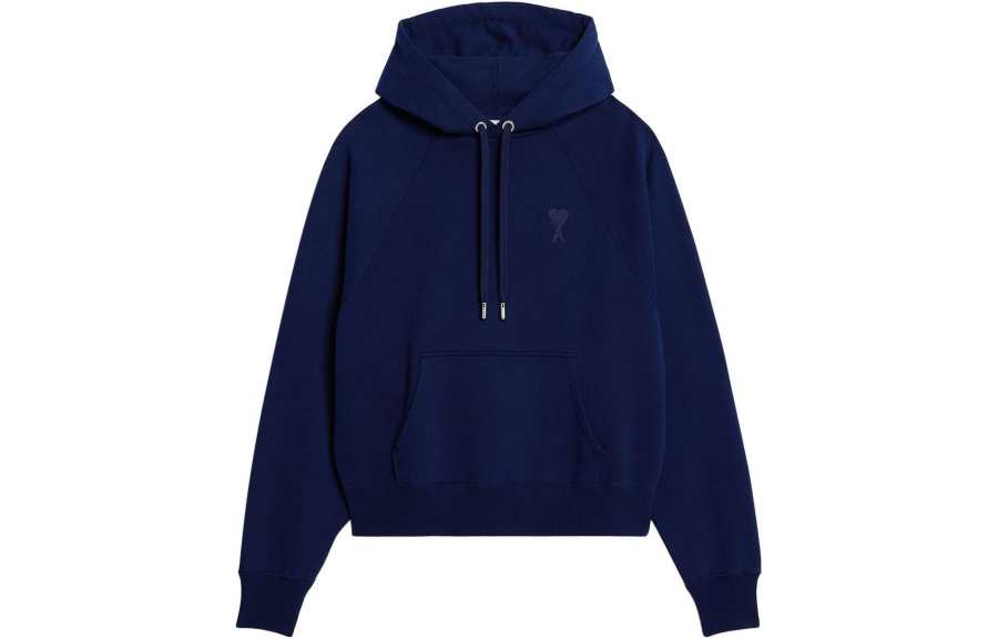 AMIPARIS Ami Paris Ami De Coeur Long Sleeved Drawstring Hoodie