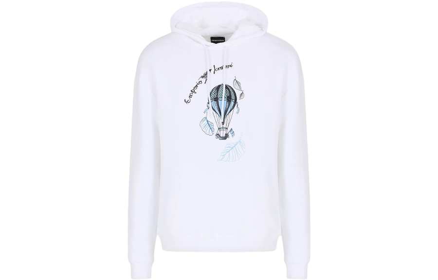 EMPORIO ARMANI 【Zoomed ImageryPrevious Season】Resort motif-embroidered cotton hoodie