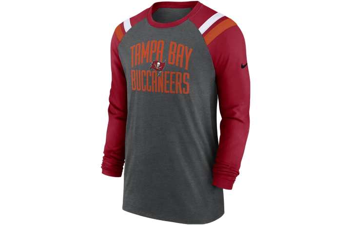 Nike Nike Sweatshirts Men's Gray Red Crew Neck Moderate Regular