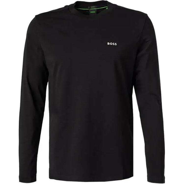 HUGO BOSS Contrast Logo Stretch Long Sleeved T Shirt