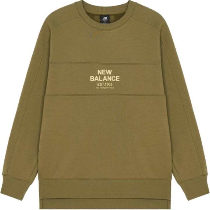 New Balance New Balance Sweatshirts Men's Khaki Crew Neck Moderate Regular