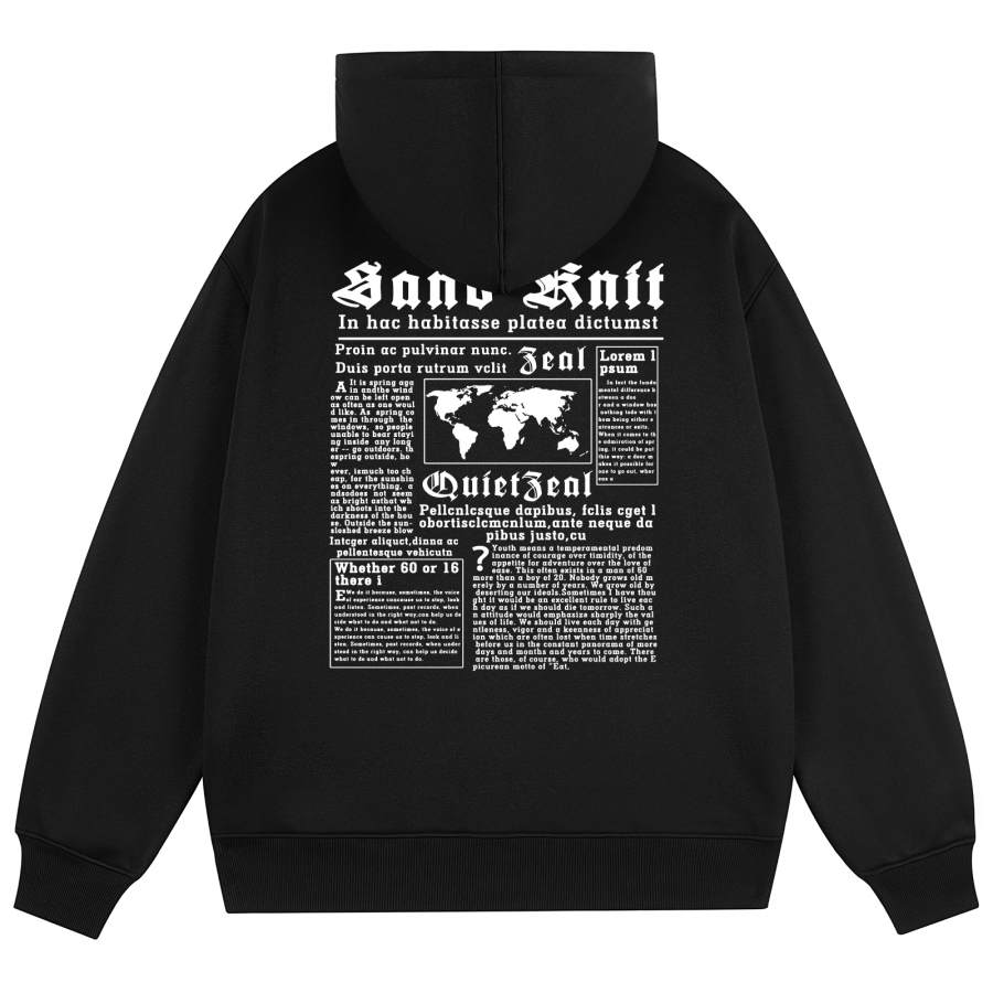 SandKnit Sweatshirts Unisex Hooded Thickened Cardigan