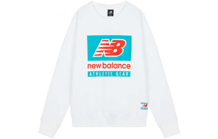 New Balance New Balance Sweatshirts Men's White Crew Neck Moderate Regular