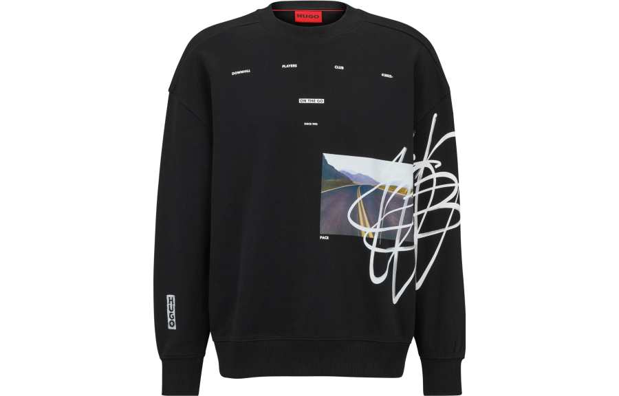 HUGO BOSS 【Replicated_FIPrevious Season】photograph-print cotton sweatshirt