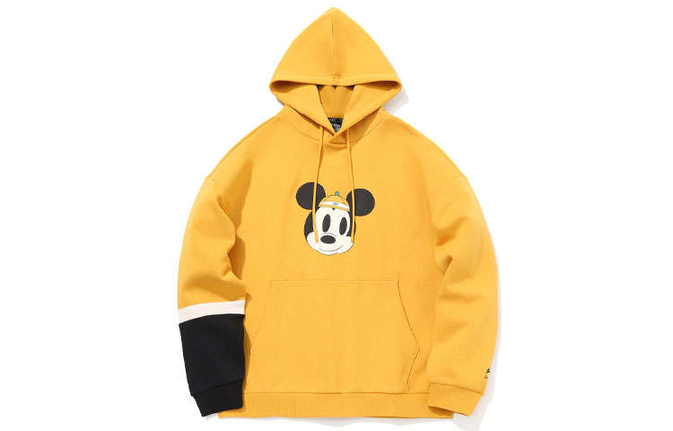 Li-Ning Li Ning X Disney Sweatshirts Men's Yellow Hooded Moderate Regular