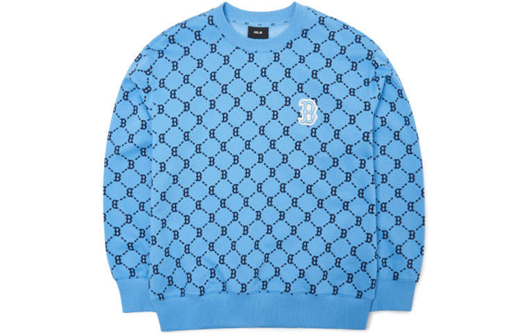 MLB MLB Base Logo Sweatshirts Unisex Blue Crew Neck Moderate Regular