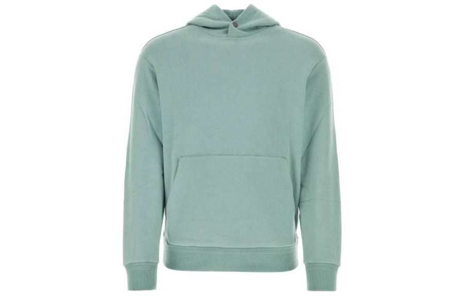 Ermenegildo Zegna Sweatshirts Men's Green Hooded Non Detachable Moderate Regular