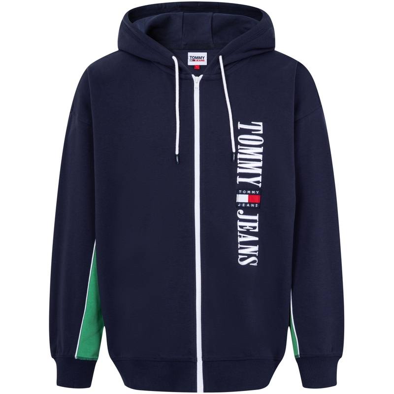 Tommy Hilfiger Sweatshirts Men's Dark Blue C87 Hooded Moderate Cardigan