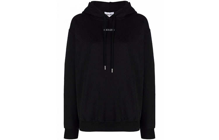 KENZO Sweatshirts Men's Black Hooded Moderate Regular