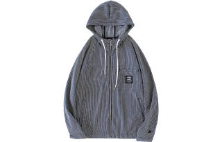 STARTER Sweatshirts Unisex Blue Hooded Moderate Cardigan
