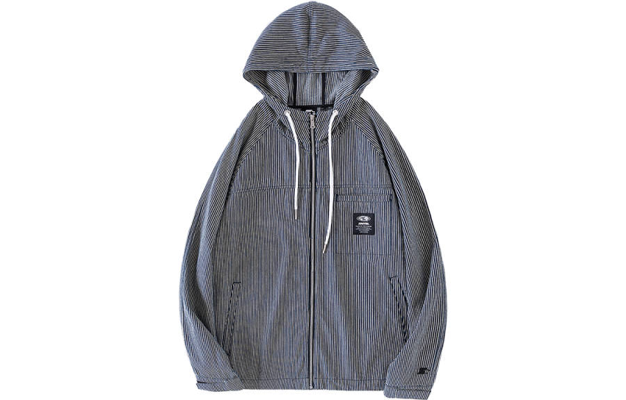 STARTER STARTER Sweatshirts Unisex Blue Hooded Moderate Cardigan
