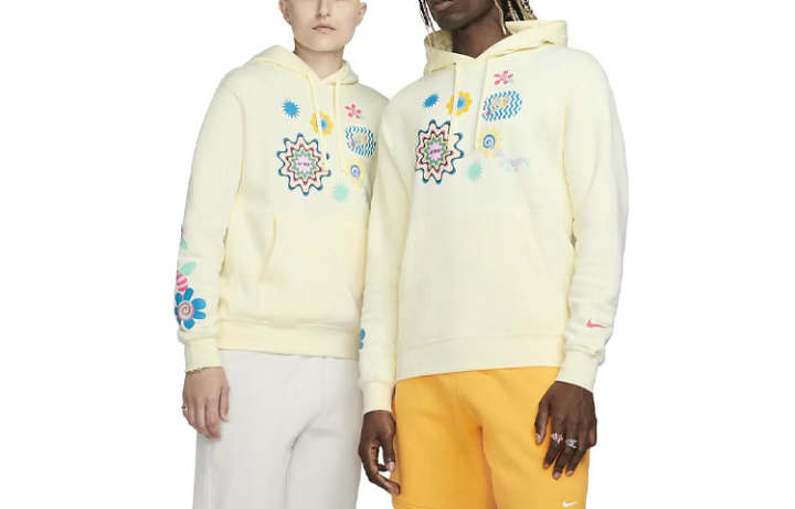 Nike Nike Sweatshirts Unisex Yellow Hooded Moderate Regular