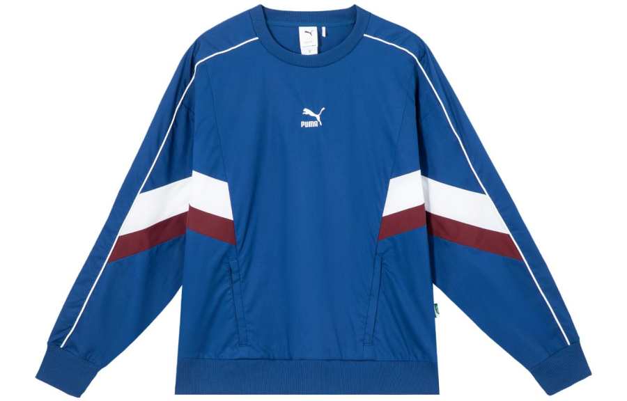 PUMA PUMA Sweatshirts Unisex Blue Crew Neck Moderate Regular