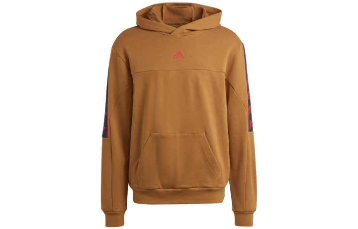 Adidas Adidas Sweatshirts Men's Brown Hooded Moderate Regular