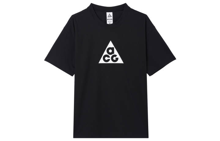 Nike Nike ACG T Shirts Men's Black Crew Neck Moderate Straight Fit