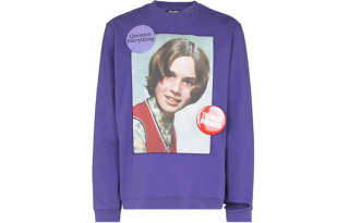 RAF SIMONS Distressed Graphic Printed Sweatshirt