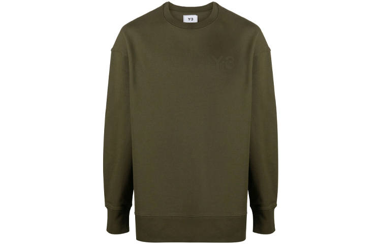 Y-3 Y 3 Sweatshirts Men's Green Crew Neck Moderate