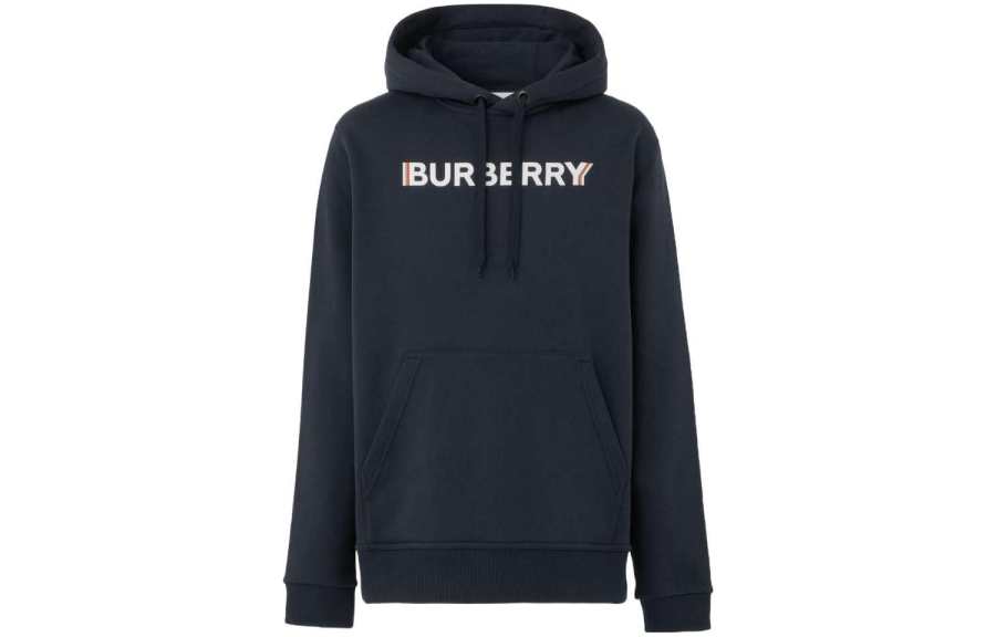Burberry Logo Print Cotton Hoodie