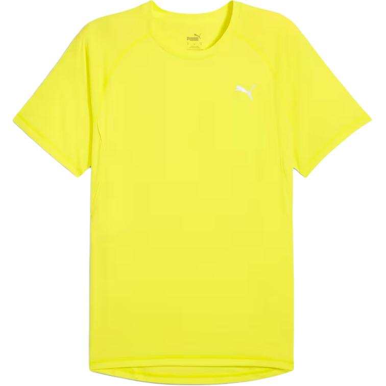 PUMA T Shirts Men's Yellow Crew Neck