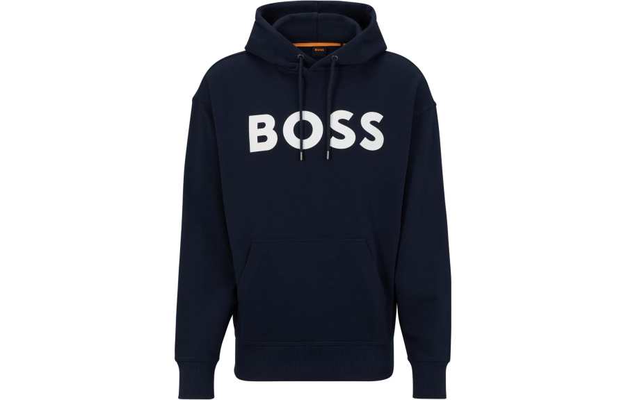 HUGO BOSS 【Previous Season】logo-print cotton hoodie