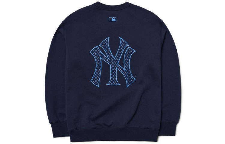 MLB MLB Old Flower Sweatshirts Unisex Navy Blue Crew Neck Moderate Regular