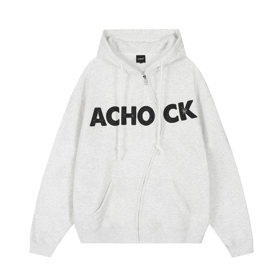 A Chock Sweatshirts Unisex Hooded Moderate Cardigan