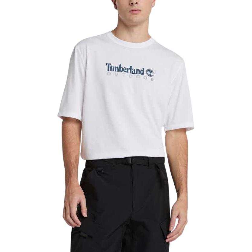 Timberland T Shirts Men's White Crew Neck