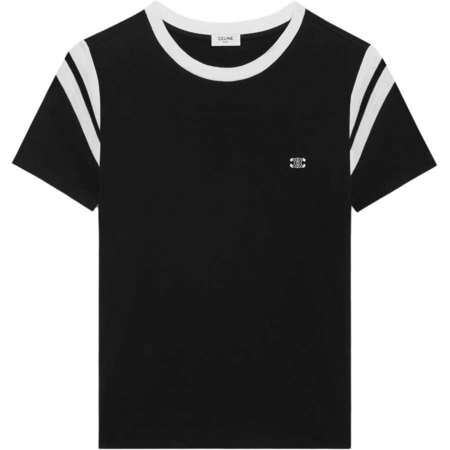CELINE CELINE Triomphe Embroidered Crewneck T-Shirt