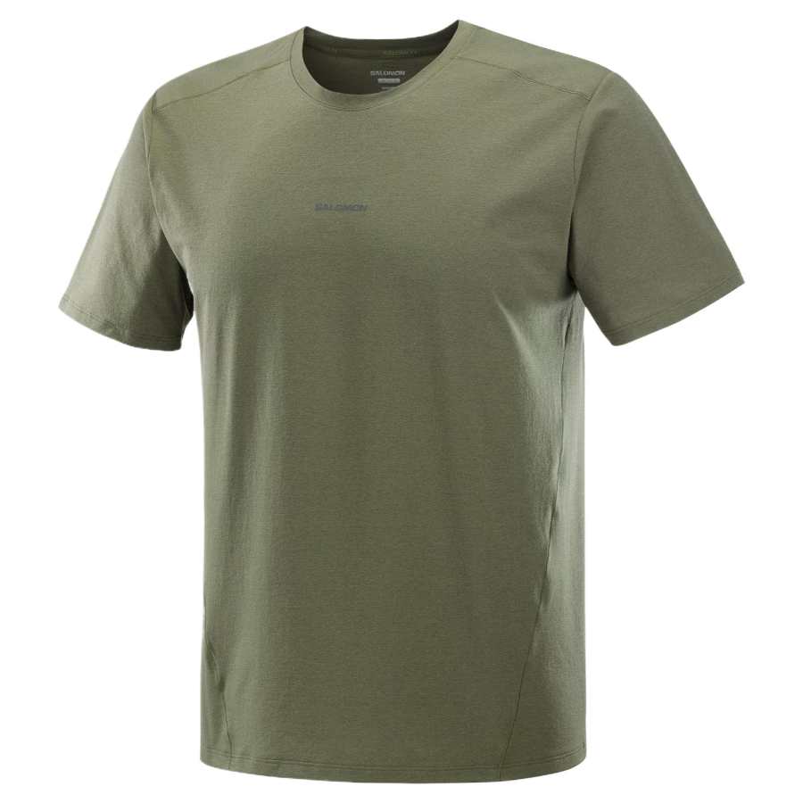 SALOMON T Shirts Men's Green Crew Neck Moderate