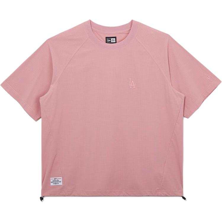 New Era T Shirts Unisex Pink Crew Neck Moderate