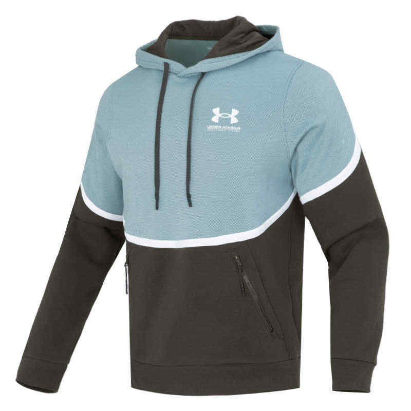 Under Armour Under Armour Rival Sweatshirts Men's Blue Hooded Moderate Regular