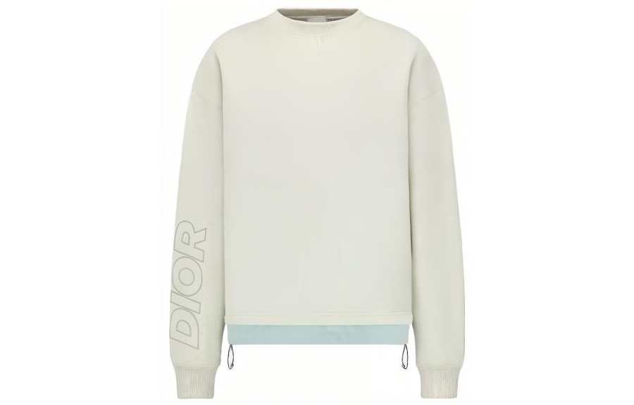 DIOR DIOR Sweatshirts Men's Beige Crew Neck Moderate Regular