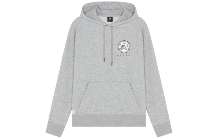 New Balance New Balance Sweatshirts Men's Gray Hooded Moderate Regular