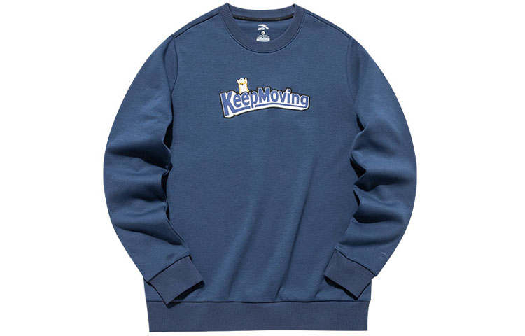 ANTA Life Collection Sweatshirts Unisex Abyss Blue Crew Neck Thickened