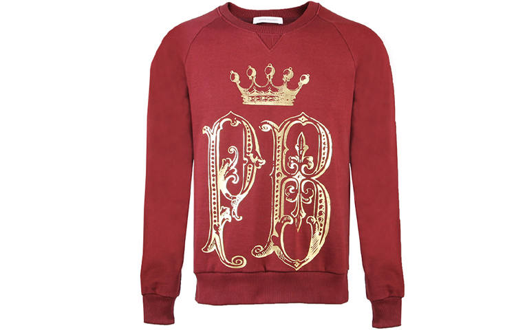 BALMAIN BALMAIN Sweatshirts Men's Red Crew Neck Moderate Regular