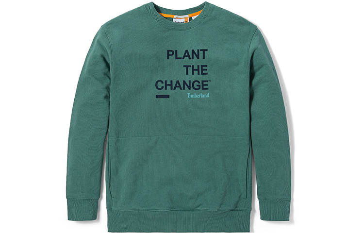 Timberland Sweatshirts Men's Turquoise Crew Neck Moderate Regular
